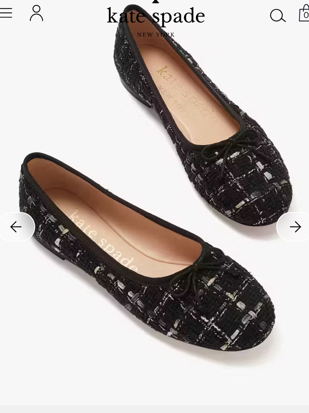Kate Spade Honey Tweed Lady Flats 7